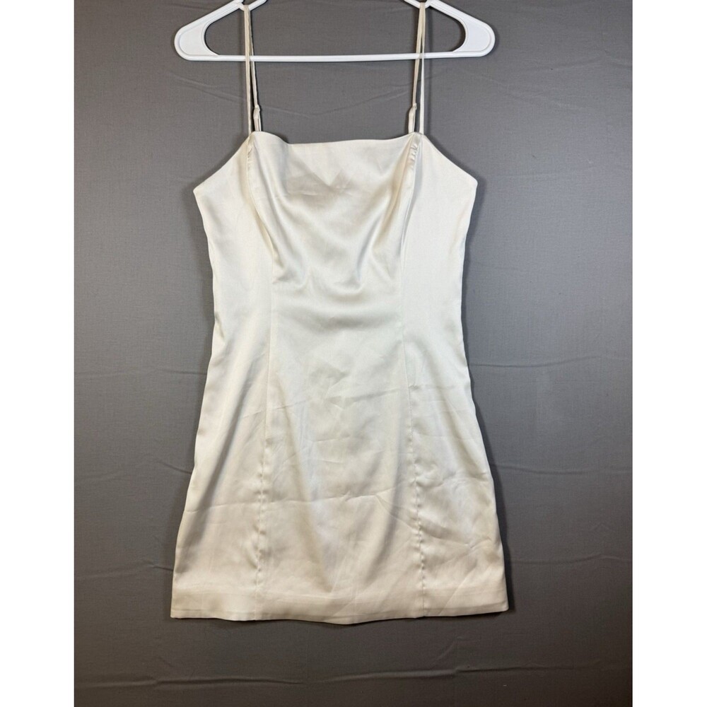 Aritzia TEN Women’s Champagne Solid Full Slip Mini Dress Size 6